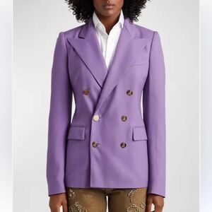 Ralph Lauren Purple label Cashmere Doubled Breasted Iconic Blazer Sz 2
